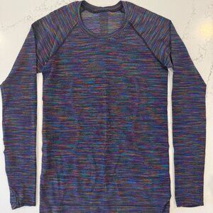 Lululemon Swiftly Tech Women's Long Sleeve Lt Ed RARE Multi Color Rainbow Size